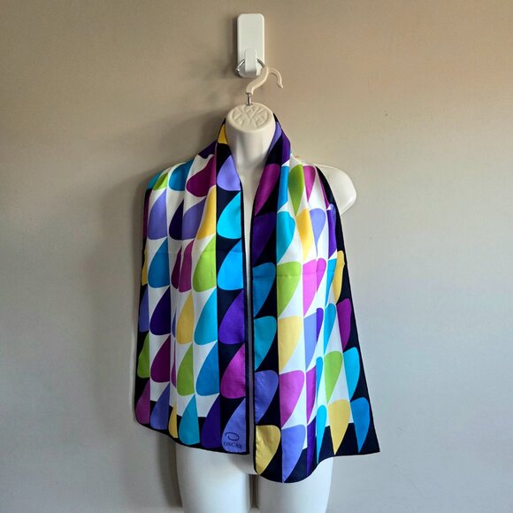 Oscar de la Renta multicolored long scarf. - Picture 1 of 6